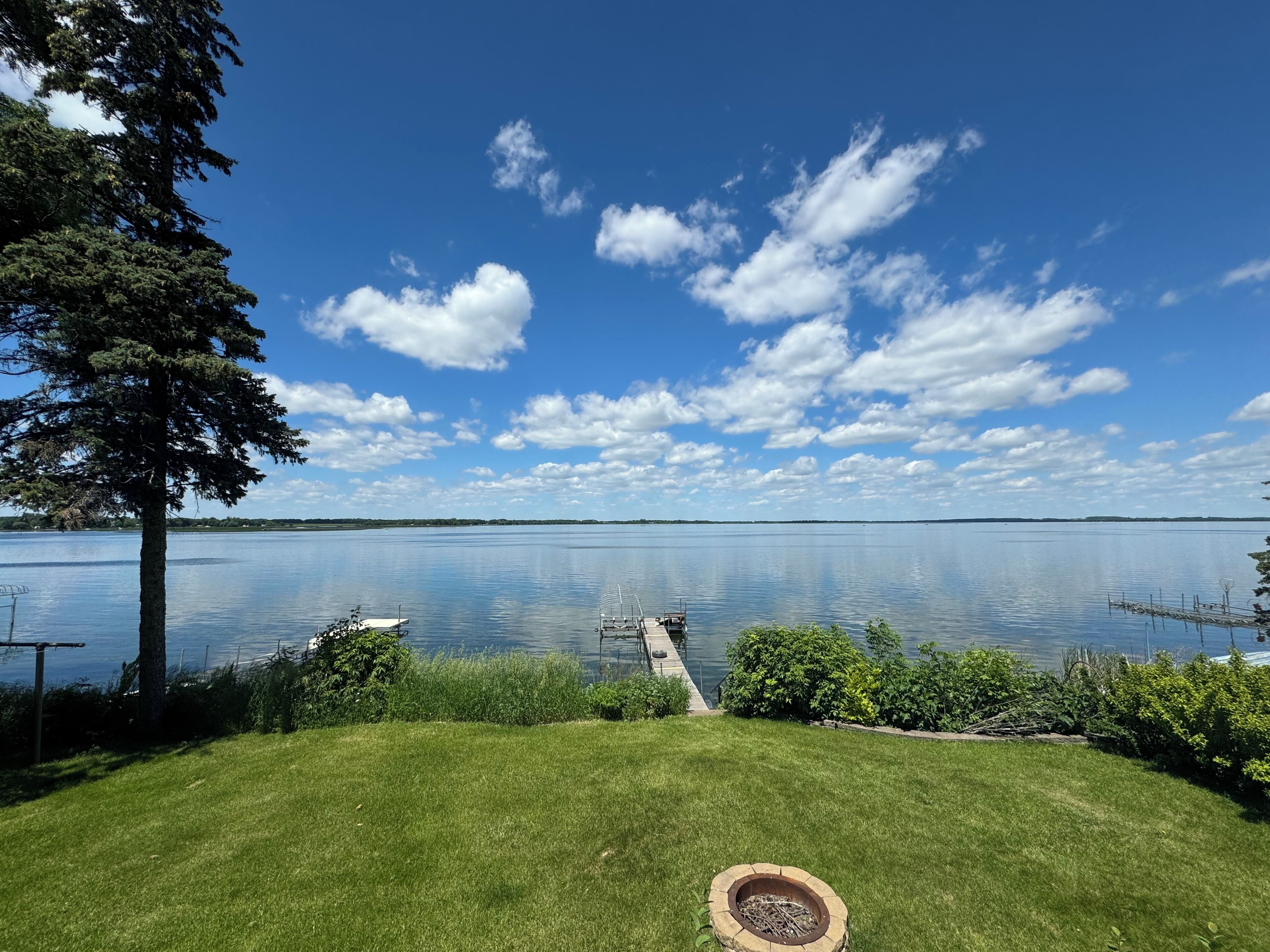 On Lake Osakis right in town just down from the public access!