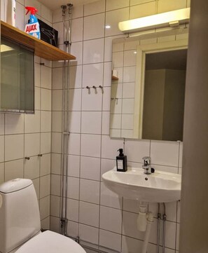 Hair dryer, towels, soap, toilet paper - Solace Apartment, Oslo Downtown (Oslo)