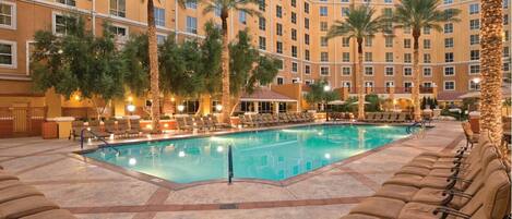 Outdoor pool, a heated pool