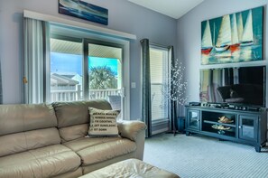 Condo, Multiple Beds (Seacove 7E 2 Bedroom Condo) | Living area | TV, stereo - Seacove 7E 2 Bedroom Condo (Miramar Beach)