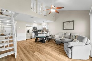 Condo, Multiple Beds (7E, Shell We Stay?) | Living area | TV, stereo - 7E, Shell We Stay? (Miramar Beach)