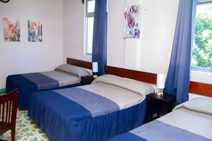 트래디셔널 트리플룸, 침대(여러 개), 전용 욕실, 시내 전망 | 고급 침구, 오리/거위털 이불, 필로우탑 침대, 책상