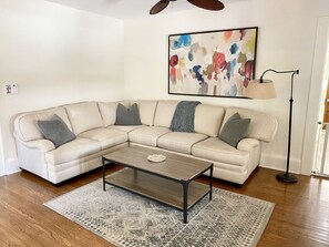TV, fireplace, offices - Elegant & Spacious Historic Winter Park Home with Pool + Spa (Winter Park)