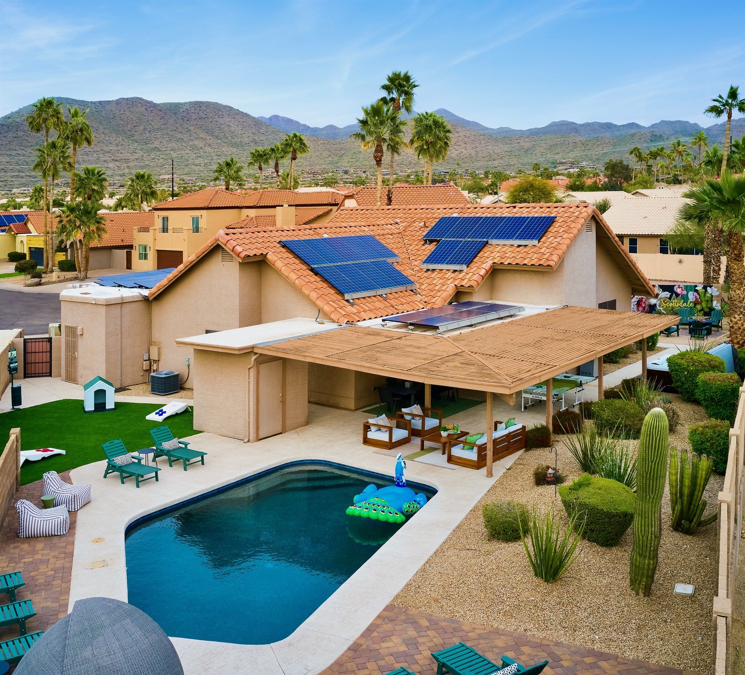 A heated pool