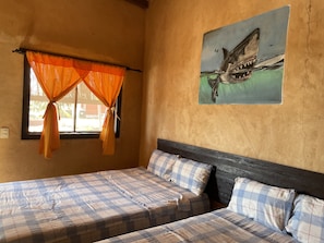 Standard Quadruple Room | Free WiFi, bed sheets - Okansi Cabaña (Marquelia)