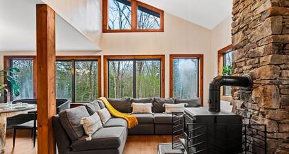 Poconos retreat with hot tub, fire pit & game room