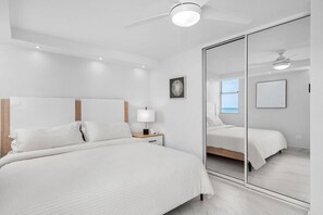 2 bedrooms, desk, iron/ironing board, travel cot