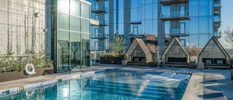 Outdoor pool, a heated pool