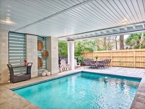 A heated pool