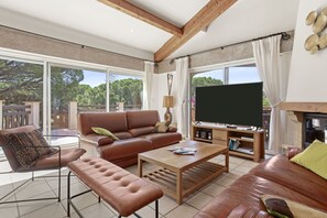 TV, fireplace, ping pong
