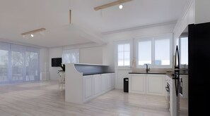 Refrigerador, horno, parrilla de estufa y lavavajillas