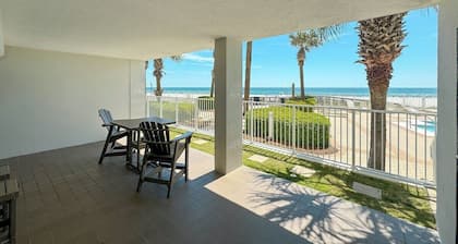 GROUND LEVEL BEACHFRONT CONDO UNIT, EASY ACCESS, INDOOR/OUTDOOR POOL