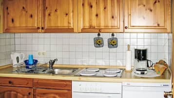 Oven, toaster, highchair, dining tables