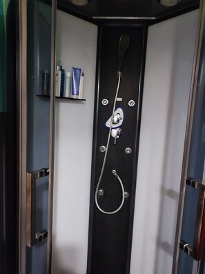 Dusche, Haartrockner, Toilettenpapier