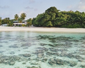 On the beach, white sand - akomadoo retreat (Kamadhoo)