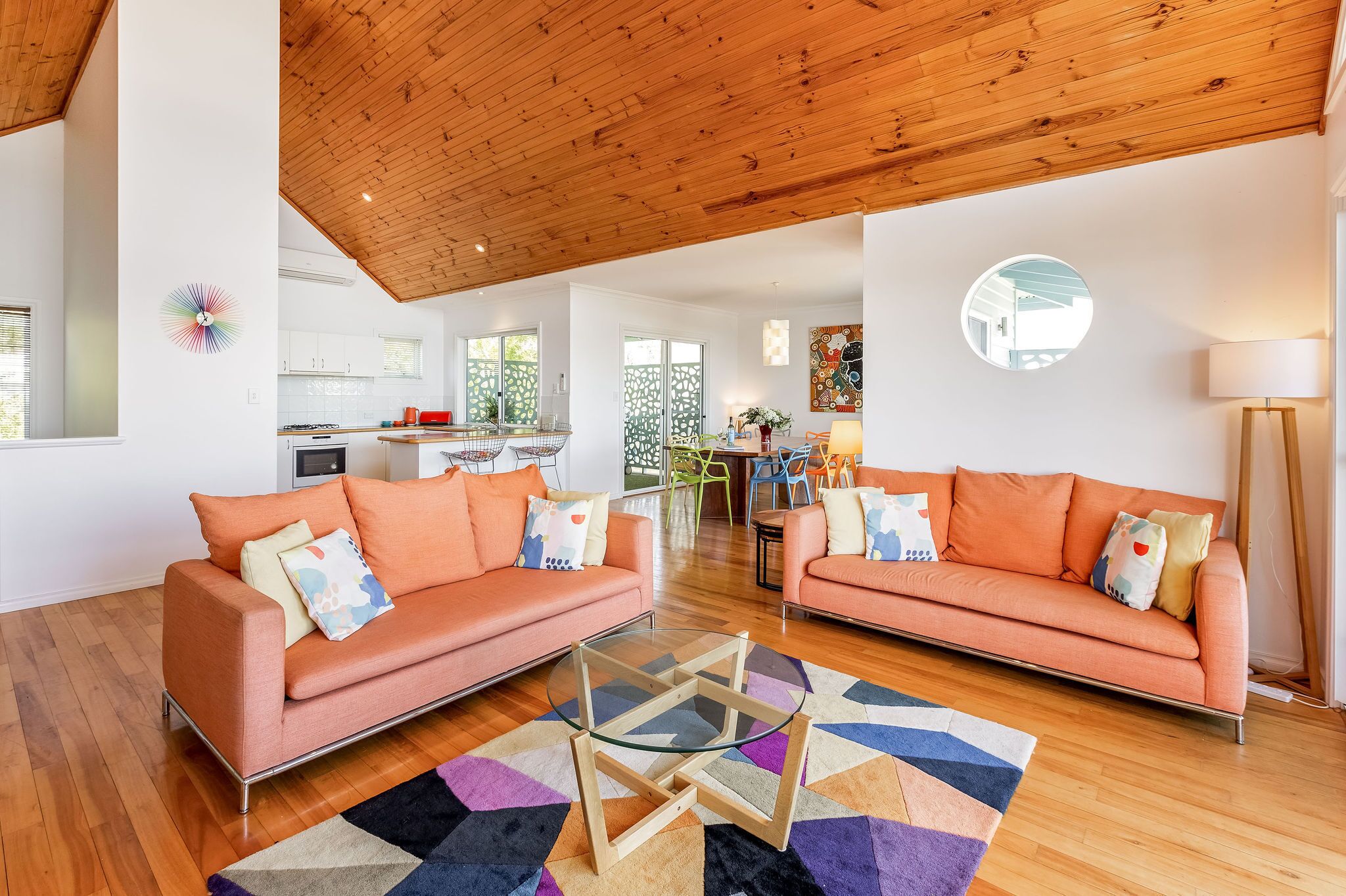 Smart TV, fireplace, DVD player, books