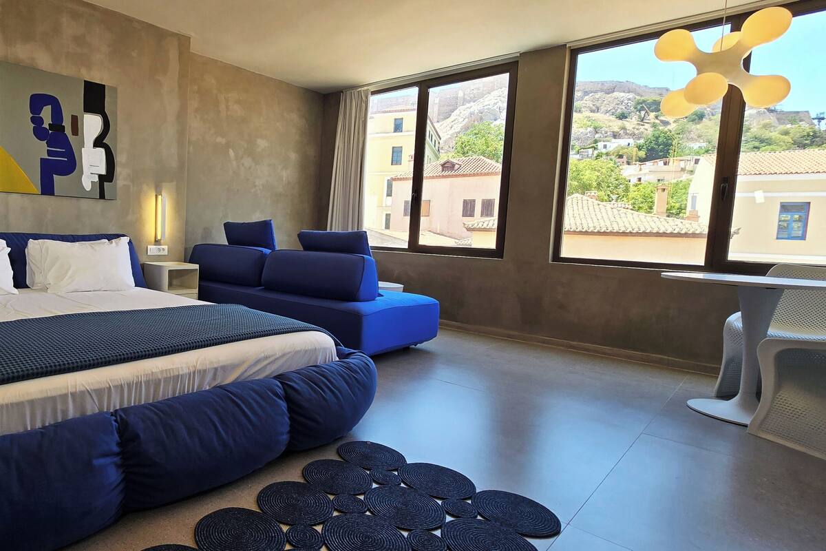 Suite – deluxe (Acropolis View) | 1 soverom, allergitestet sengetøy, dundyner og senger med overmadrass