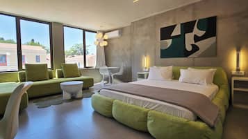 1 chambre, literie hypoallergénique, couette en duvet d'oie, surmatelas