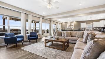 Smart TV, fireplace, video games