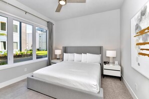 3 bedrooms, in-room safe, iron/ironing board, travel crib