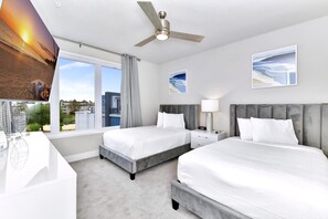 5 bedrooms, in-room safe, iron/ironing board, travel cot