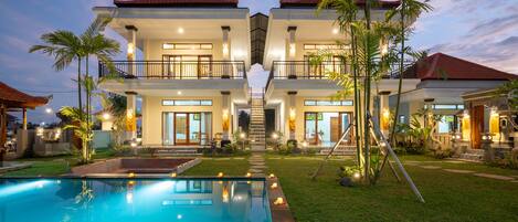 Front of property – evening/night