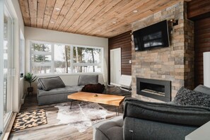 TV, caminetto, videogiochi, libri