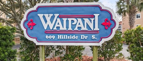 A sign for Waipani at 609 Hillside Dr. S.