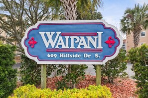 A sign for Waipani at 609 Hillside Dr. S.