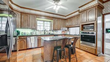 Microwave, oven, stovetop, dishwasher