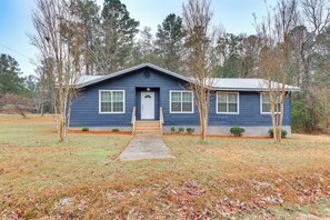 House (4 Bedrooms) | Front of property - Chatom Retreat w/ Furnished Deck & Wooded Views! (Chatom)