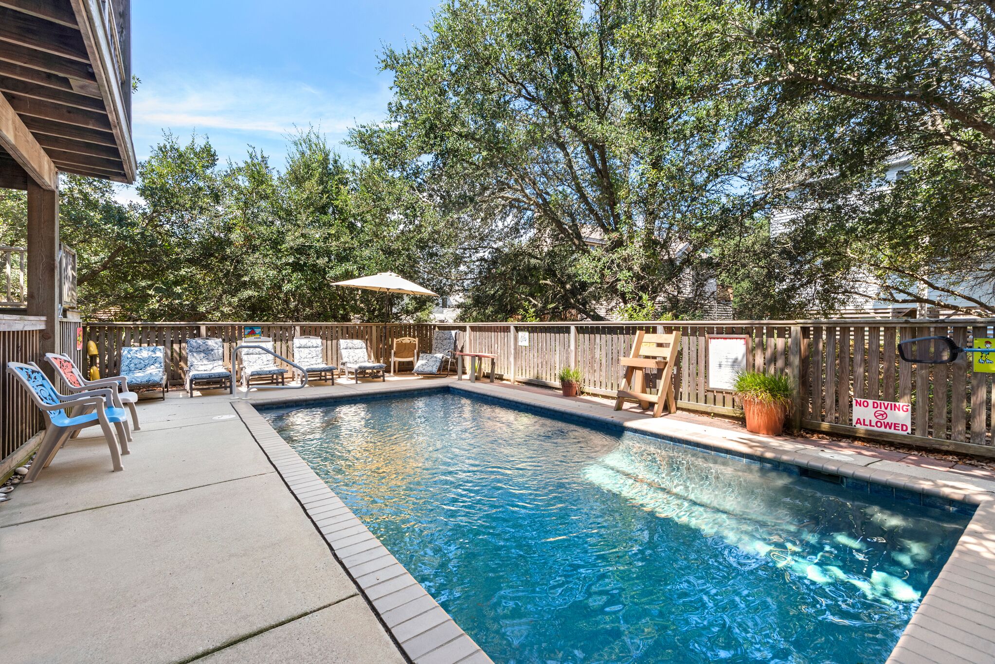 A heated pool