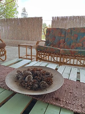 Huis, 2 slaapkamers, keuken | Terras
