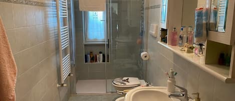 Dusche, Haartrockner, Bidet