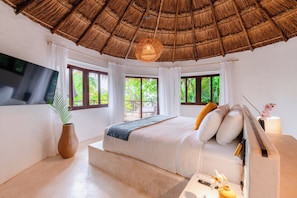 Royal Suite, 1 King Bed, Terrace, Lake View | Premium bedding, down comforters, minibar, in-room safe - Azulea Bacalar Hotel & Spa - Lagoon Front (Bacalar)