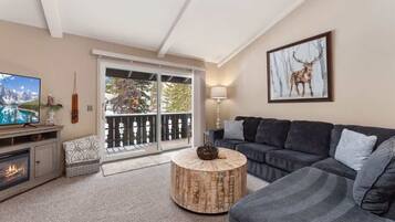 TV, fireplace, offices