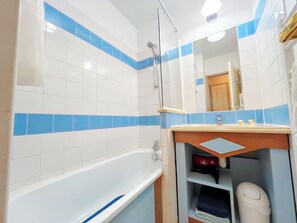 Secador de cabelo, toalhas de banho, papel higiênico 