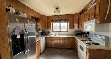 Large fully furnished,centrally located northern Minnesota retreat .