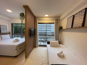 Studio Itaim 204 NR | 1 phòng ngủ, bàn, màn/rèm cản sáng, bàn ủi/dụng cụ ủi quần áo