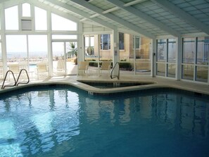 Indoor pool, a heated pool