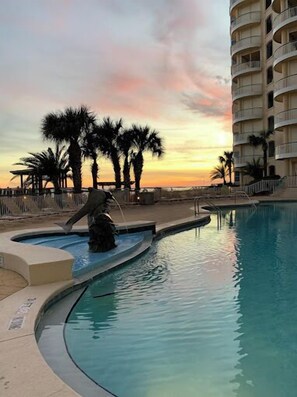 Indoor pool, a heated pool - Penthouse on the Gulf! Hot-tub, 3 pools, Tennis and Free daily Activities! (Pensacola)