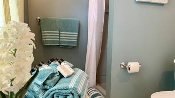 淋浴设施、吹风机、毛巾