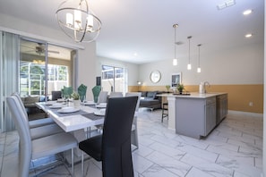 Premium House | Dining room - Gorgeous 4Bd W/ Pool & Waterpark @ Champions Gate 428 (Kissimmee)
