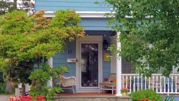 A house with a porch, steps, and a mailbox. - Heart of the Village Victorian Saugerties NY (Saugerties)