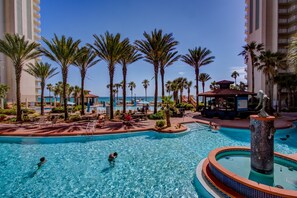 Indoor pool, a heated pool - Off The Hook – Beachfront Condo | Lagoon Pool • Hot Tub • Views! (Panama City Beach)