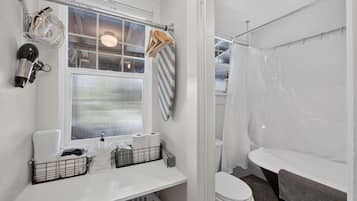 Hair dryer, towels