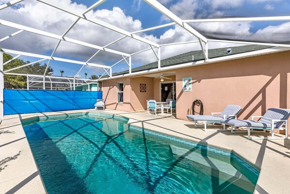 A heated pool