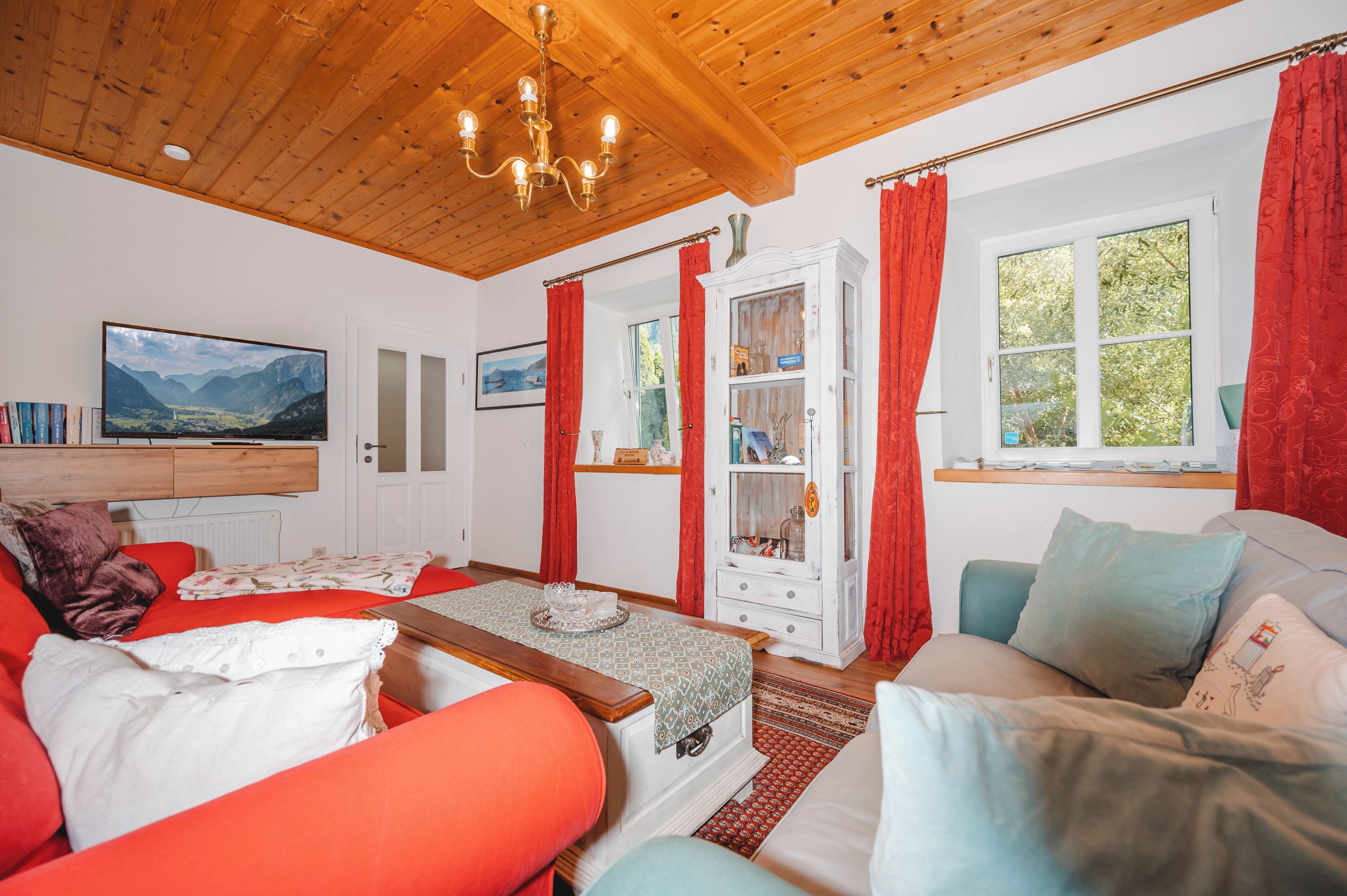 Basic-Haus, 3 Schlafzimmer, Nichtraucher, Küche | Wohnbereich | 100-cm-Flachbildfernseher mit Kabelempfang, DVD-Player