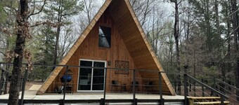 Coyote Creek A-Frame Cabin with Firepit, Nature Trail, Games, Outside Activities