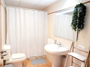 Secadora de cabello, toallas, jabón, shampoo